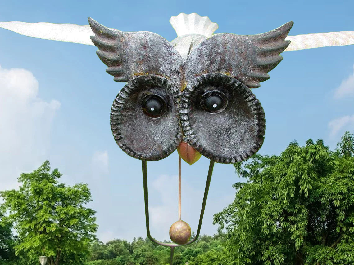 Metal Garden Wind Spinner Bird Sculpture with Moving Wings for Yard Lawn Outdoor Patio Decor Weatherproof Kinetic Art | Lonoma