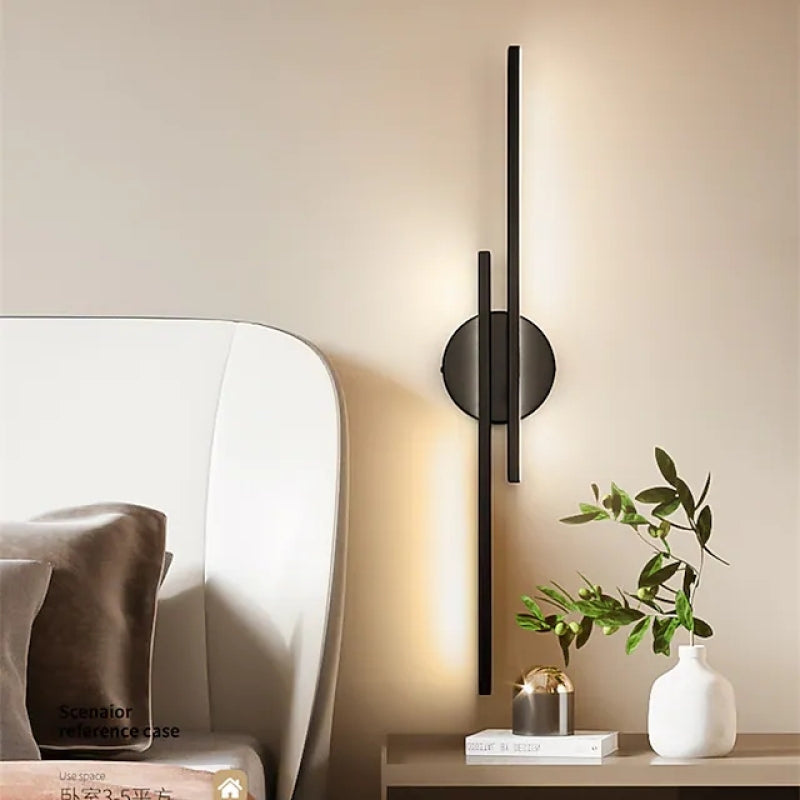 Contemporary Metal LED Wall Sconce with Disc Accent, Hardwired Indoor Light Fixture for Bedrooms, Hallways, and Modern Living Spaces | Lonoma