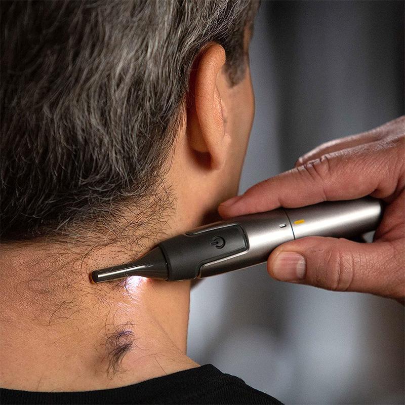 Nose Hair Trimmer with LED Light for Ears Eyebrows – Titanium Stainless Steel Blade, Ergonomic Grooming Tool for Men Women | Lonoma