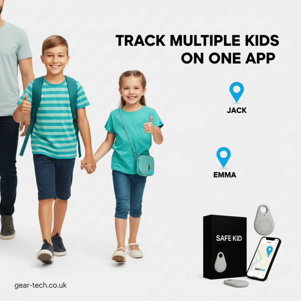 Kids GPS Tracker Waterproof with Real-Time Location & Emergency Alert Button for Children's Safety | Lonoma