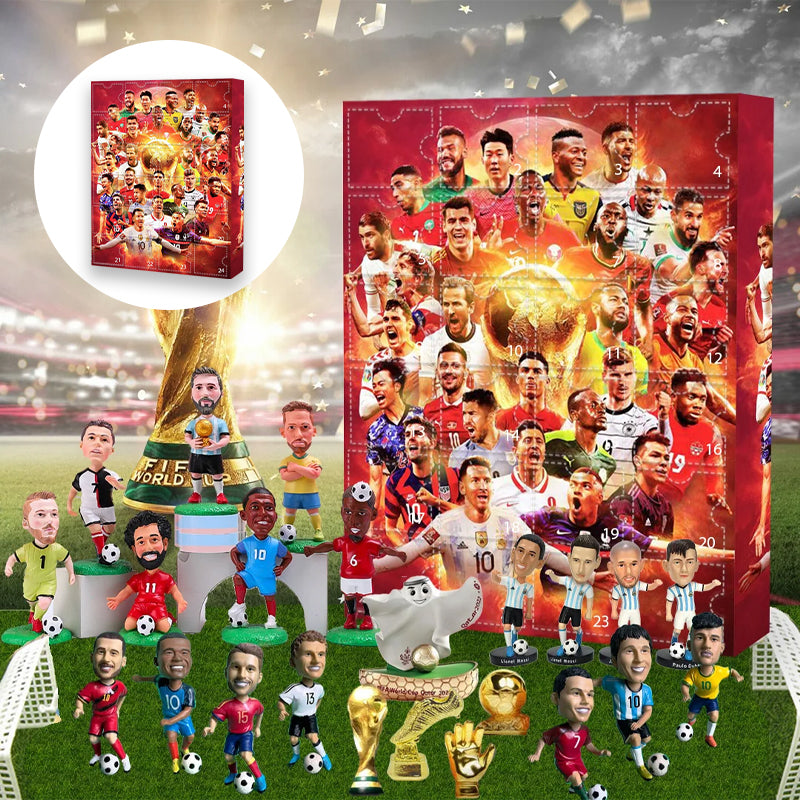 Soccer Advent Calendar 24-Day Countdown with Player Figurines for Kids Holiday Gift Fun December Tradition Christmas Sports Collectibles | Lonoma