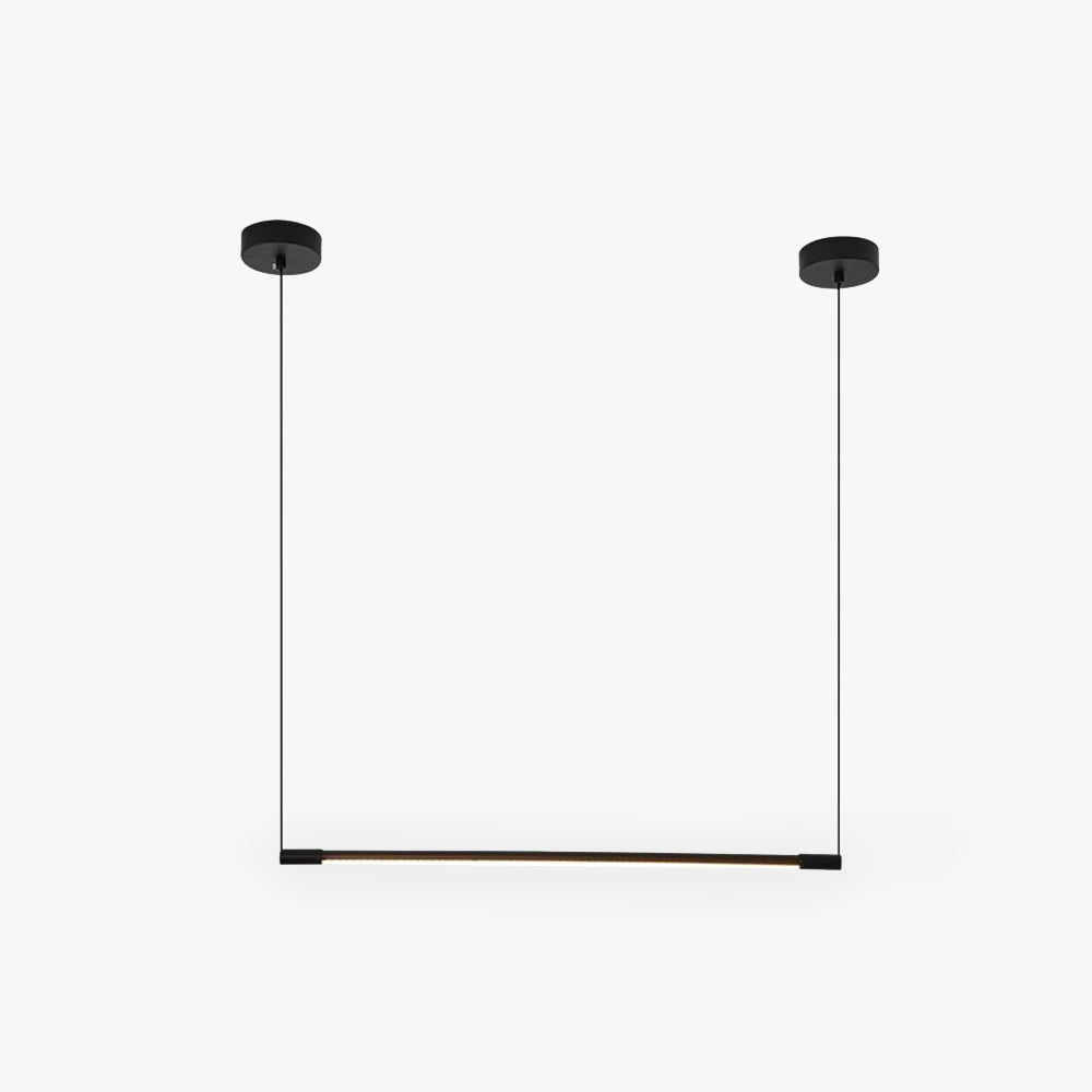 Linear LED Ceiling Fixture, Black Metal & Acrylic, Hardwired Hanging Lamp for Dining Room, Kitchen Island & Bedroom | Lonoma