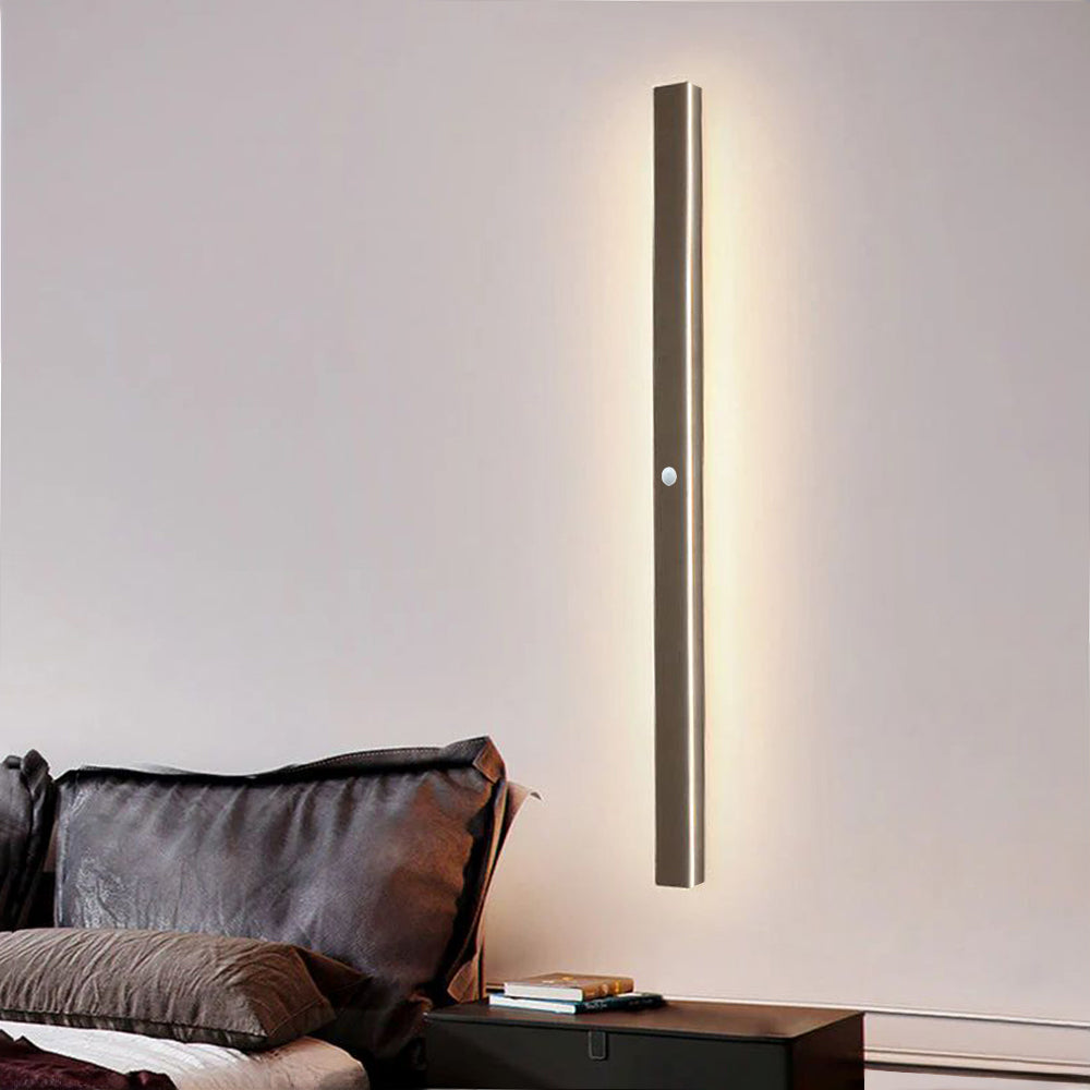 Outdoor Wall Light Fixture IP65 Waterproof Linear LED Strip Black Cement Gray 12-79 Inch Motion Sensor for Patio Porch | Lonoma