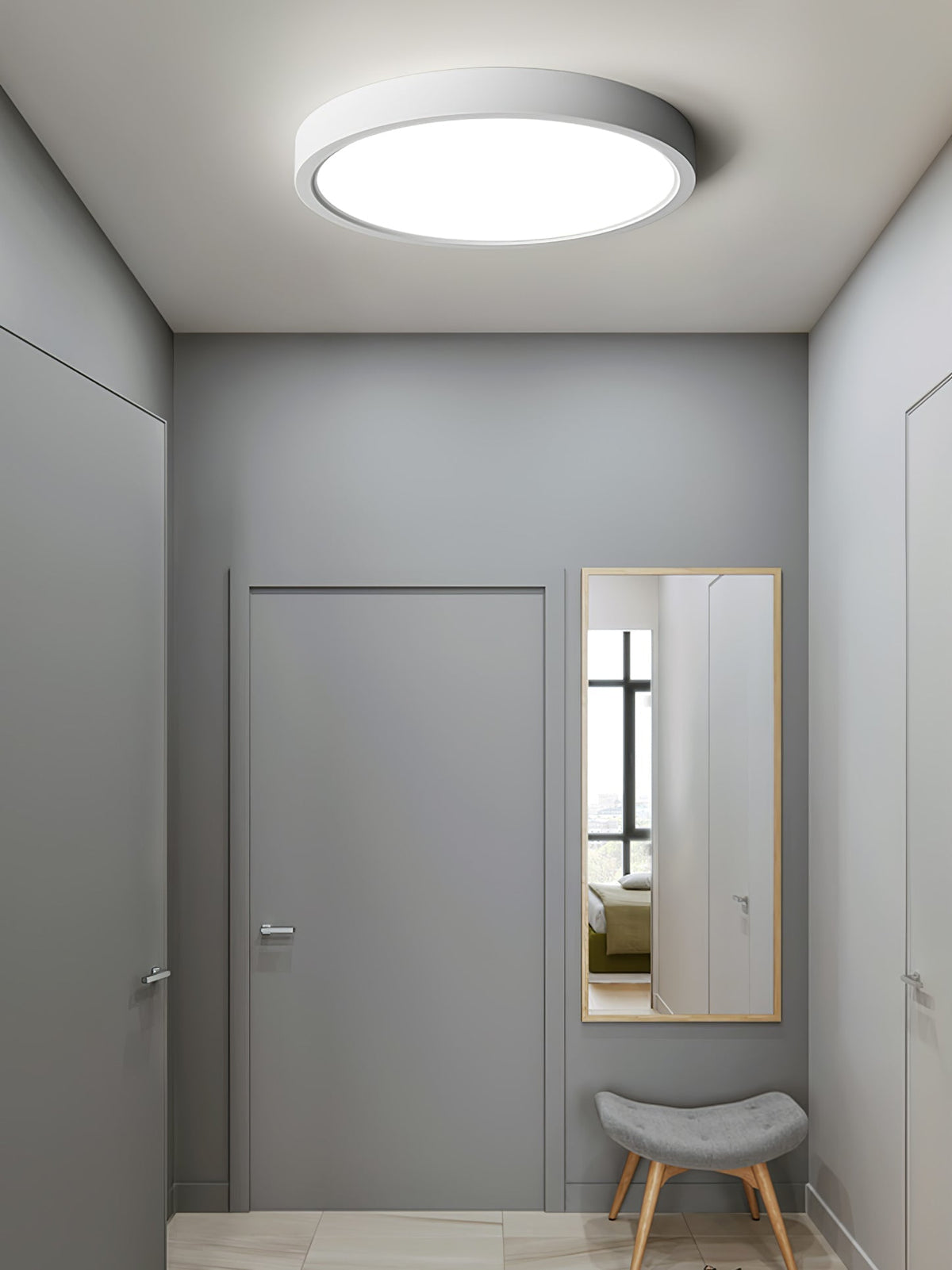 Ultra-Slim LED Flush Mount Ceiling Light – Modern Round Design, Dimmable, Low Profile – For Kitchen, Bedroom, Hallway | Lonoma