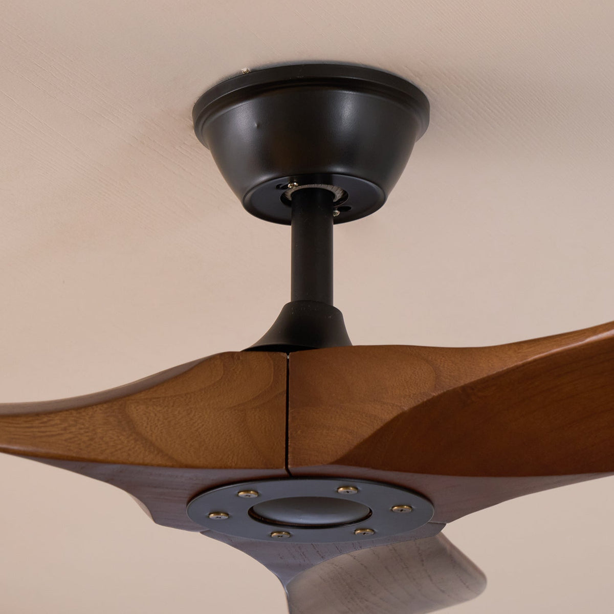 Walnut Wood Ceiling Fan, 6-Speed Whisper-Quiet with Remote Control for Bedroom, Living Room & Office | Lonoma