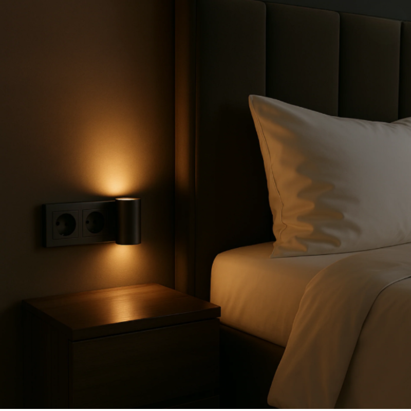 Plug-In Wall Sconce LED with Dusk-to-Dawn Sensor & Dimmer Switch 10W Warm White for Bedroom Hallway Bathroom Night Light | Lonoma