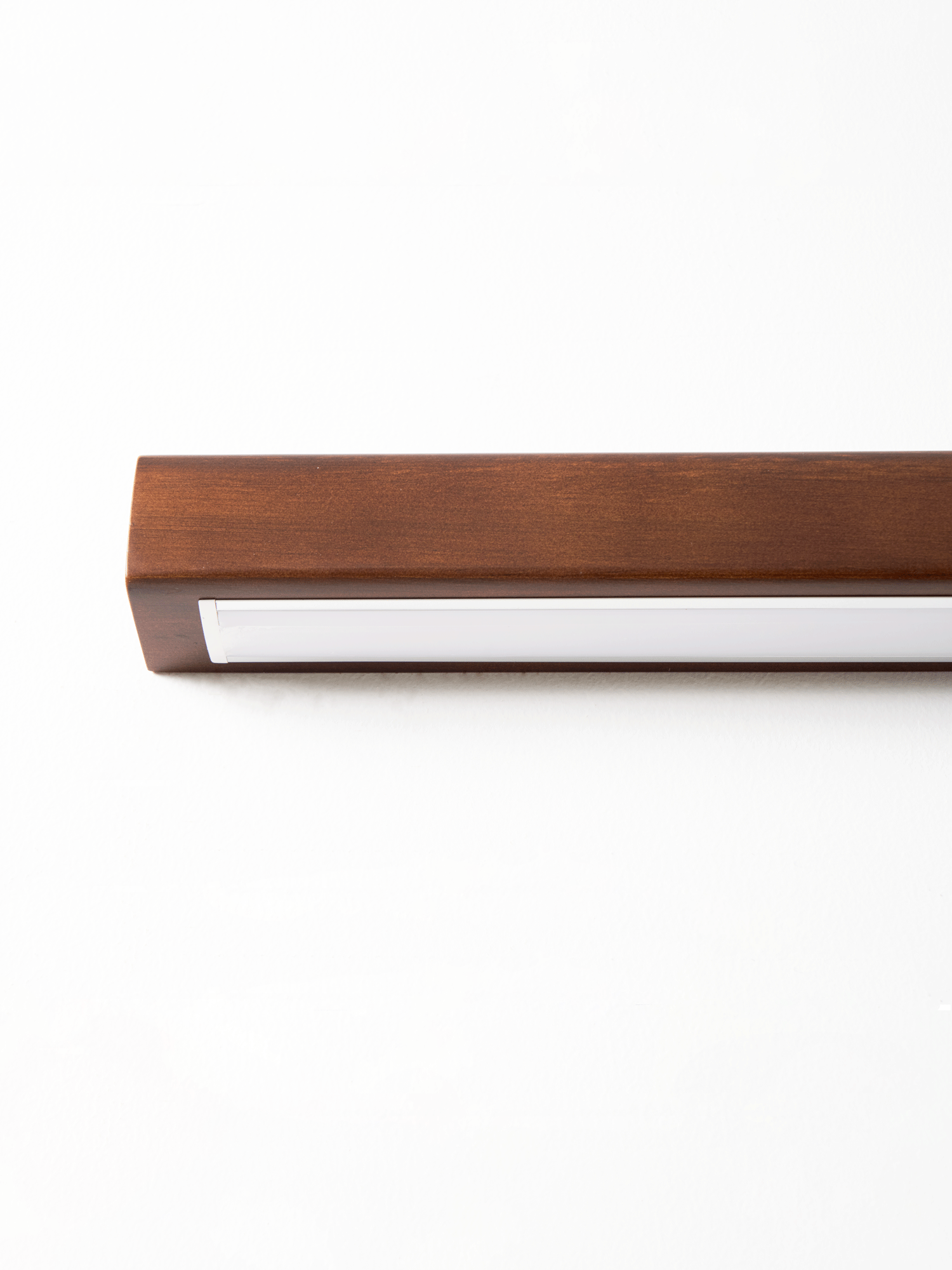 Linear Wood Wall Light LED Modern Minimalist Sconce Pine Walnut Frame Hallway Bathroom Bedroom Vanity Mirror Lighting Fixture Warm Cool | Lonoma