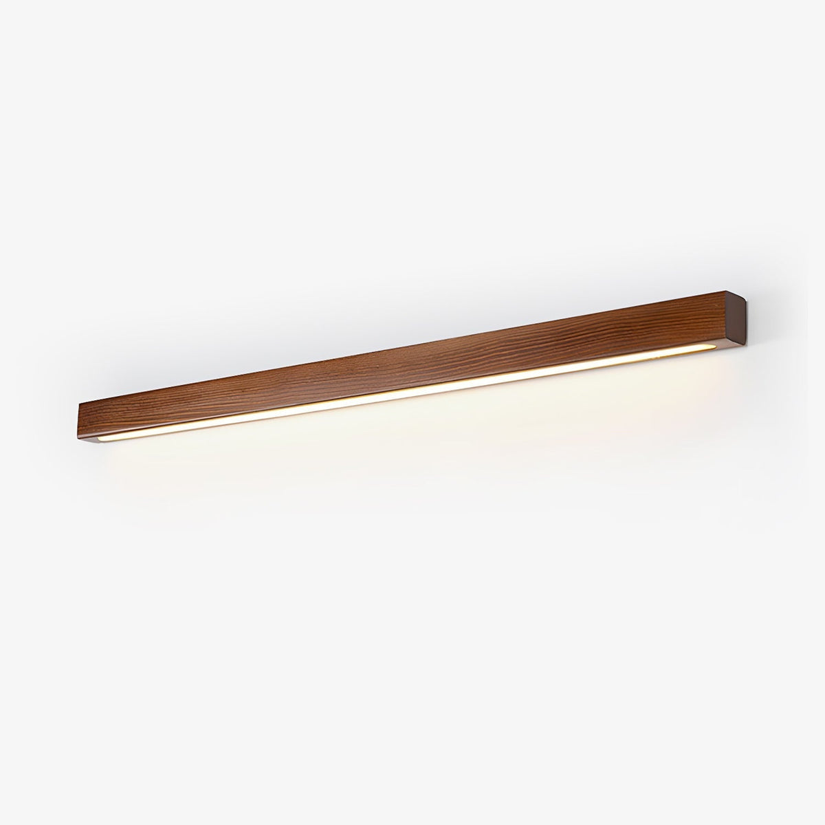 Linear Wood Wall Light LED Modern Minimalist Sconce Pine Walnut Frame Hallway Bathroom Bedroom Vanity Mirror Lighting Fixture Warm Cool | Lonoma
