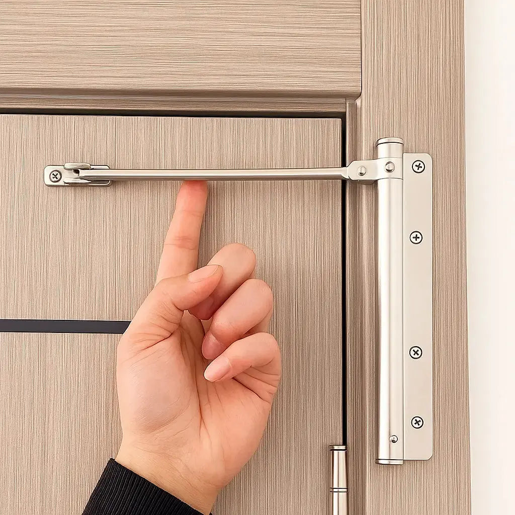 Hydraulic Door Closer Stainless Steel 4-Speed Adjustable Self-Closing Automatic Soft Close for Interior Doors Left Right Swing Bedroom Office | Lonoma