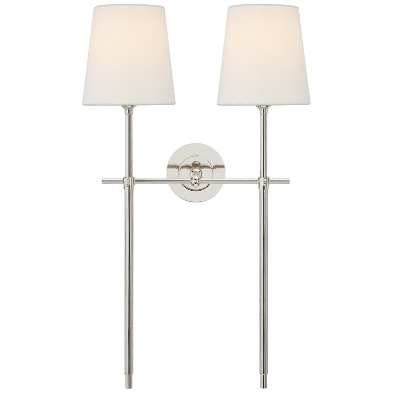 Hardwired Sconce with Fabric Shade Brass Nickel Black Finish for Bedroom Dining Room Hallway Classic Modern Ambient Lighting | Lonoma
