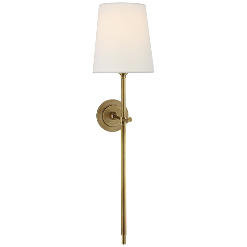 Hardwired Sconce with Fabric Shade Brass Nickel Black Finish for Bedroom Dining Room Hallway Classic Modern Ambient Lighting | Lonoma