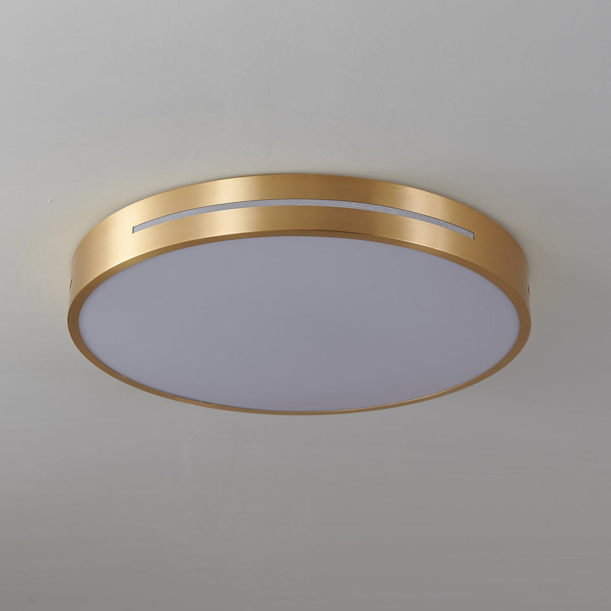 Contemporary LED Flush Mount Ceiling Light Brass Frame Minimalist Design 12-20 inch Round Square for Bedroom Hallway Kitchen | Lonoma