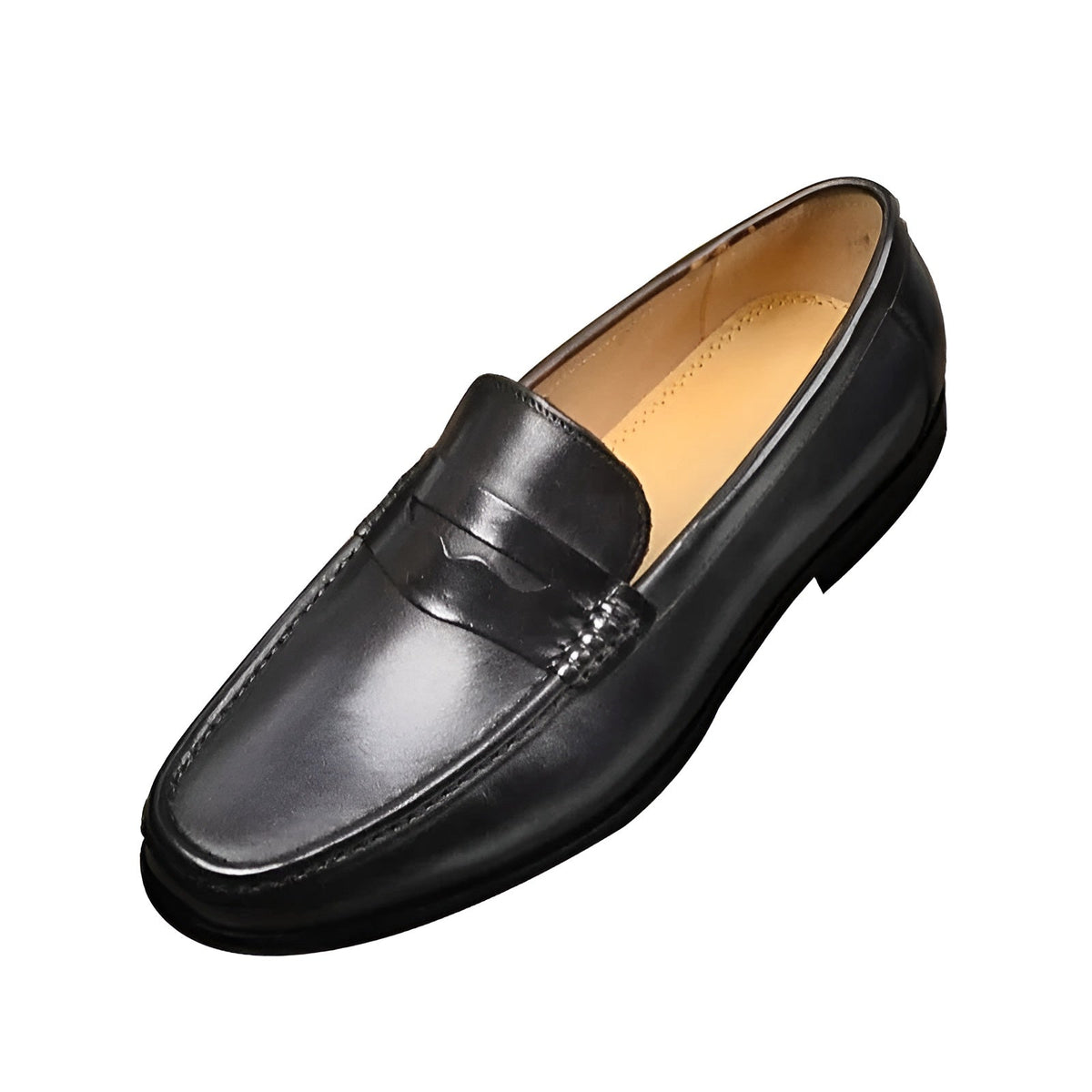 Men's Leather Loafers Business Dress Shoes Brown Black Formal Slip On Footwear for Office Work Wedding Events Smart Casual | Lonoma
