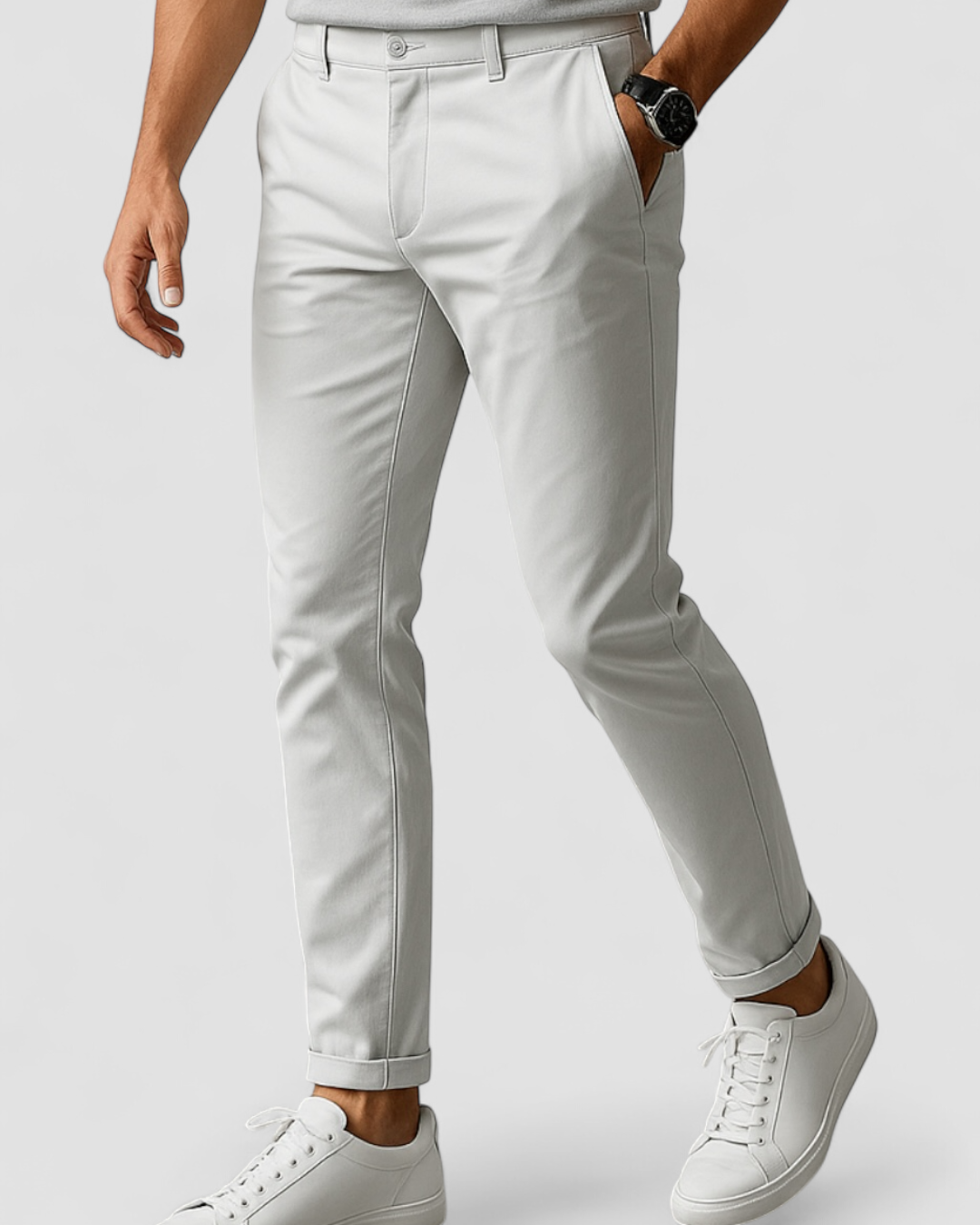 Men's Dress Pants Tailored Straight Leg Business Trousers with Belt Loops for Office Work Professional Everyday Wear | Lonoma