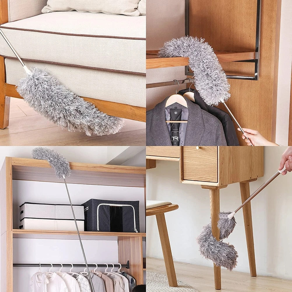 Telescoping Duster with Microfiber Head for Ceiling Fans, Vents & Fixtures — Extends to 110 Inches for Vaulted Ceilings & Hard-to-Reach Areas | Lonoma