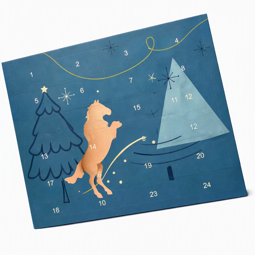 Horse Advent Calendar 24 Grooming Essentials & Riding Accessories Holiday Countdown for Equestrians | Lonoma