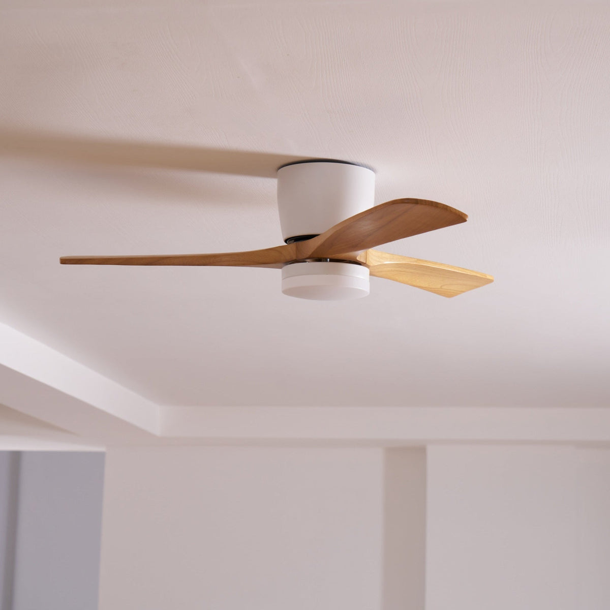 42-52 Inch Modern Ceiling Fan with Dimmable LED Light | 6-Speed Reversible DC Motor | Sycamore Wood Blades | Remote Control Included | Lonoma