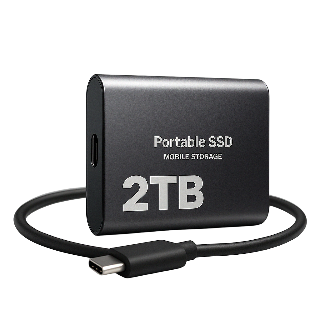 2TB Portable Solid State Drive USB-C External Storage for Laptops Computers High-Speed Data Backup Photography Students | Lonoma