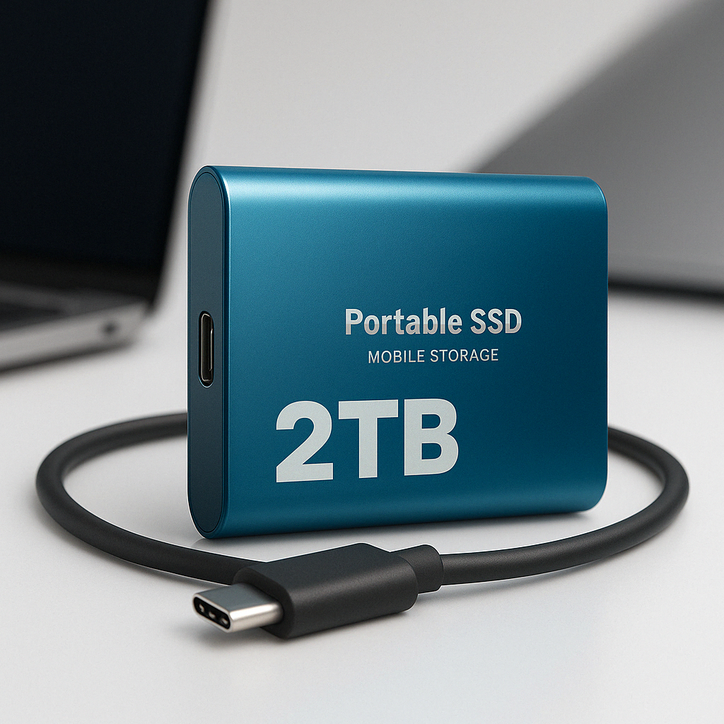 2TB Portable Solid State Drive USB-C External Storage for Laptops Computers High-Speed Data Backup Photography Students | Lonoma