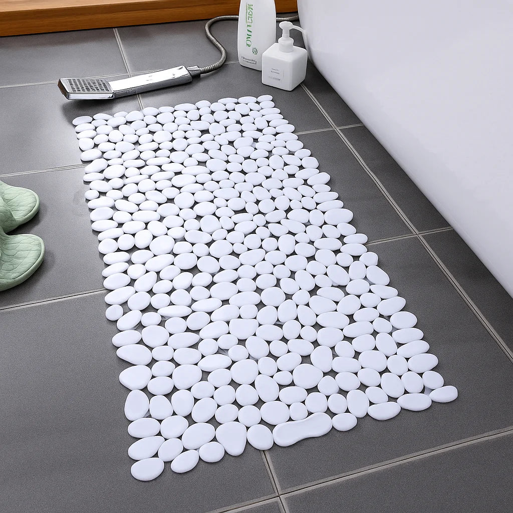 Pebble Texture Non-Slip Shower Mat with Massage Surface for Bathroom Safety and Comfort | Lonoma