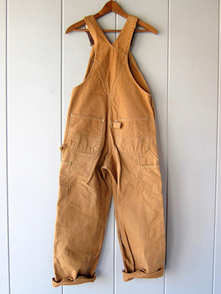 Heavy-Duty Cotton Work Overalls with Adjustable Suspenders for Men – Reinforced Bib Overalls for Construction, Carpentry, Farming & DIY | Lonoma