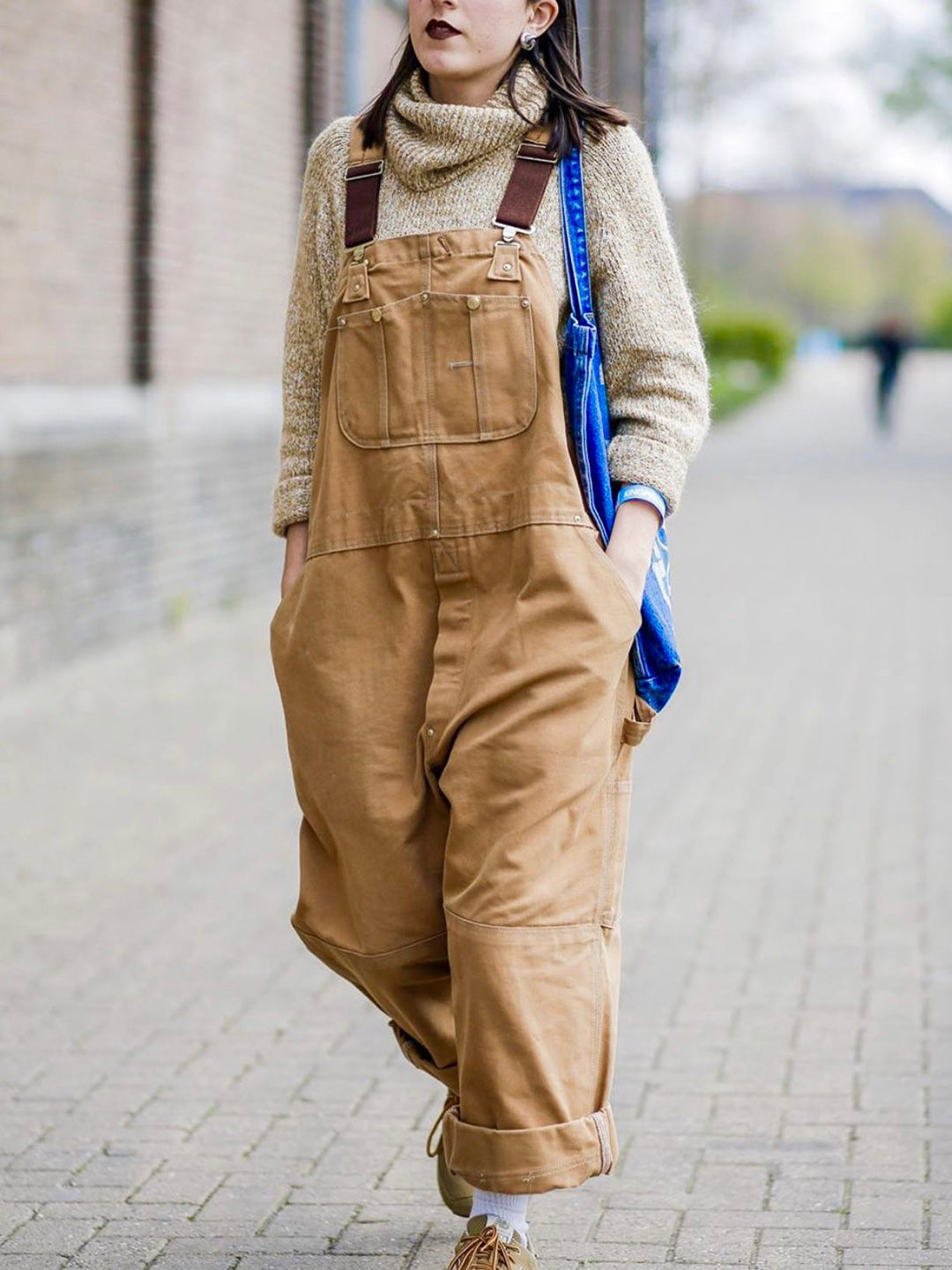 Heavy-Duty Cotton Work Overalls with Adjustable Suspenders for Men – Reinforced Bib Overalls for Construction, Carpentry, Farming & DIY | Lonoma
