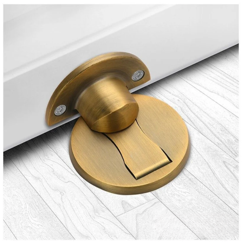 Magnetic Door Stop, Stainless Steel Wall Mount Door Holder in Silver, Black or Gold for Home, Office, Bathroom & Kitchen Doors | Lonoma