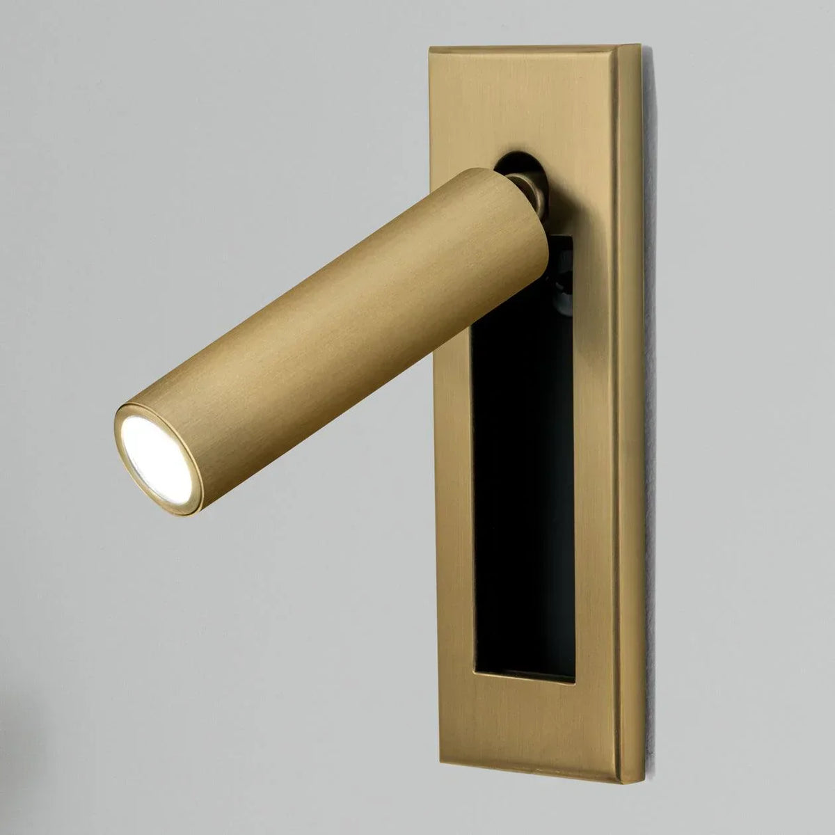 Adjustable Metal Wall Sconce Cylindrical or Square Design Hardwired LED Spotlight for Bedroom Hallway Accent Lighting Brushed Nickel Black | Lonoma