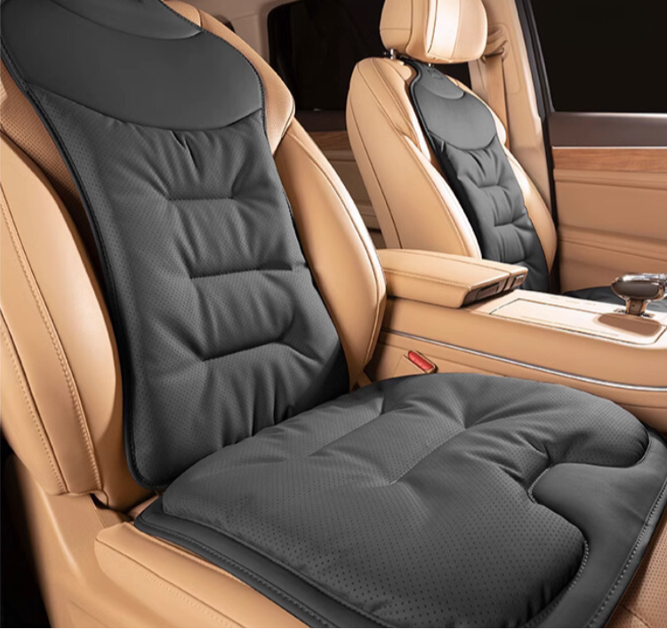 Contoured Lumbar Support Car Seat Cushion for Pain Relief & Better Posture on Long Drives | Breathable Memory Foam Pillow with Washable | Lonoma