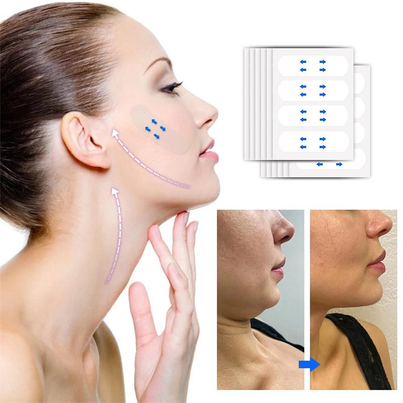Invisible Face Lifting Tape 40 Strips Clear Skin-Safe Anti-Wrinkle Tightening V-Shape Contouring Non-Surgical Facelift Adhesive Strips for | Lonoma