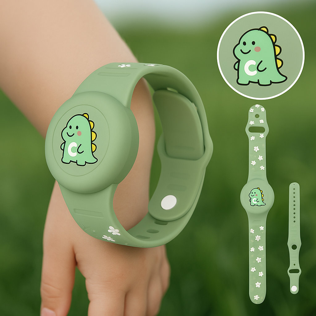 Kids Tracker Holder Wristband, Adjustable Silicone Bracelet for Bluetooth Item Tracker, Child Safety Band for School, Park & Travel | Lonoma