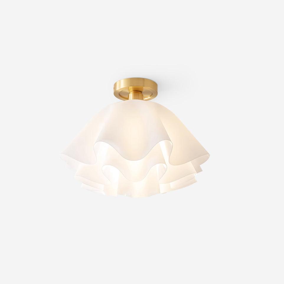 Flower-Shaped Ceiling Light Fixture Modern Sculptural Flush Mount E26 Base Indoor Metal Acrylic Shade for Bedroom Hallway Entryway | Lonoma