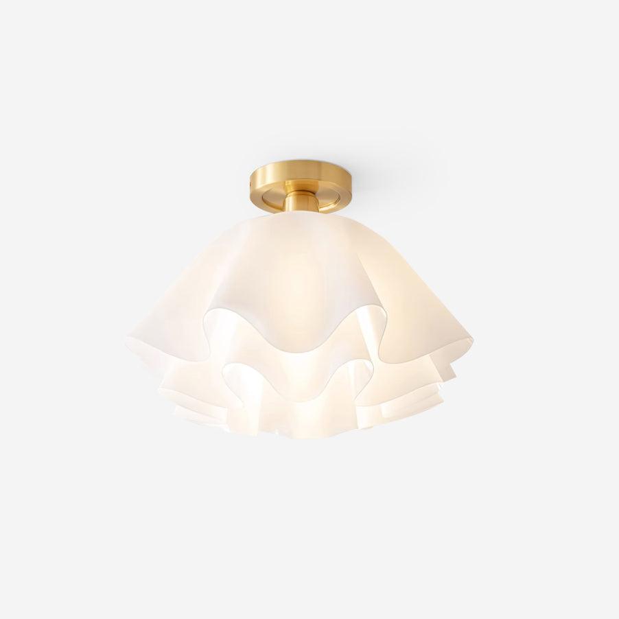 Flower-Shaped Ceiling Light Fixture Modern Sculptural Flush Mount E26 Base Indoor Metal Acrylic Shade for Bedroom Hallway Entryway | Lonoma