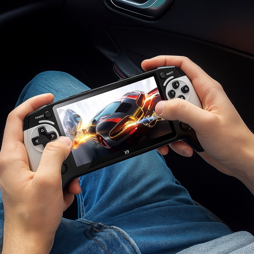 Retro Handheld Game Console with 5.5 in HD Screen and 10,000 Preloaded Games, Portable Arcade Player for Travel and Nostalgia Gaming | Lonoma