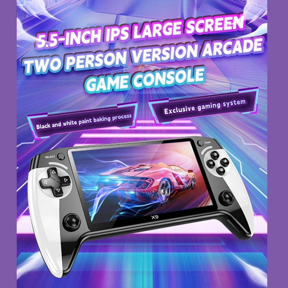 Handheld Gaming Console with 10,000 Retro Games, 5.5-Inch HD Screen, Built-In Media Player for Travel, Home Use | Lonoma