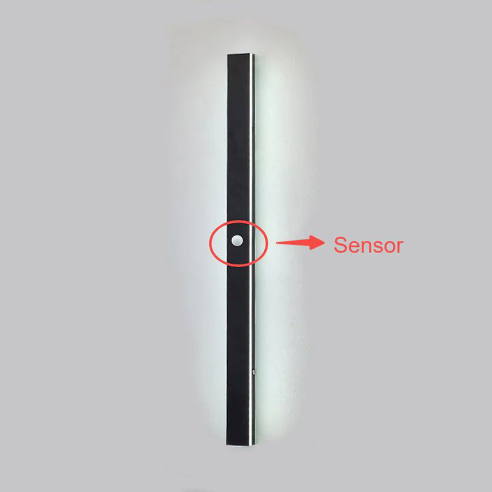 LED Linear Outdoor Wall Light Fixture Black Metal IP65 Weather-Resistant for Patio Garden Pathway Entry Modern Exterior Sconce | Lonoma