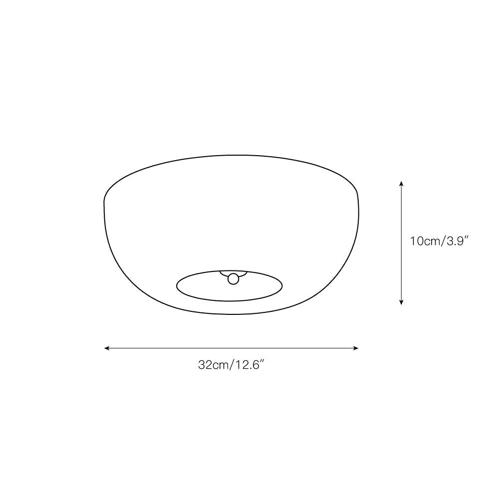 Glass Button Ceiling Light Fixture, Round Flush Mount LED Lamp for Bedroom, Kitchen, Hallway, Integrated Modern Overhead Lighting | Lonoma