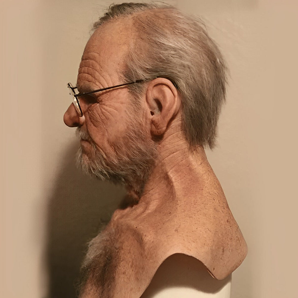 Full Head Character Mask with Hair Realistic Latex Halloween Costume Mask for Adults Cosplay Party Theater Old Man Woman Santa Claus Witch | Lonoma