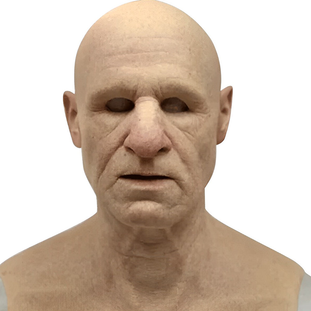 Full Head Character Mask with Hair Realistic Latex Halloween Costume Mask for Adults Cosplay Party Theater Old Man Woman Santa Claus Witch | Lonoma