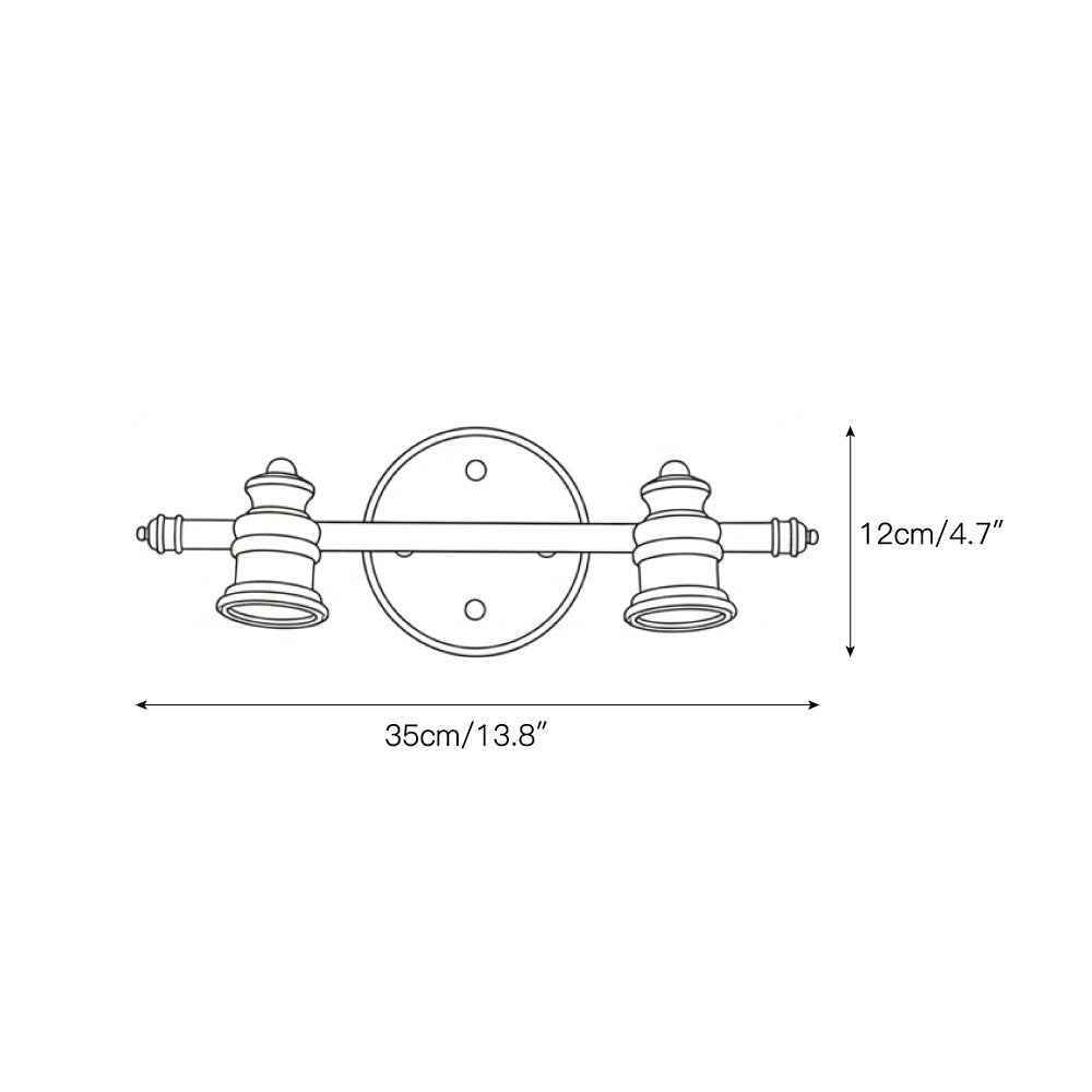 Adjustable Brass Wall Sconce with Multiple Spotlights – Indoor Track Light Fixture for Living Room, Bedroom & Hallway – Hardwired MR16 Lamp | Lonoma