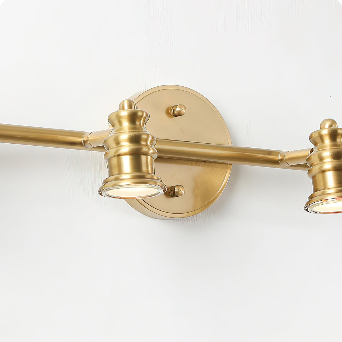 Adjustable Brass Wall Sconce with Multiple Spotlights – Indoor Track Light Fixture for Living Room, Bedroom & Hallway – Hardwired MR16 Lamp | Lonoma