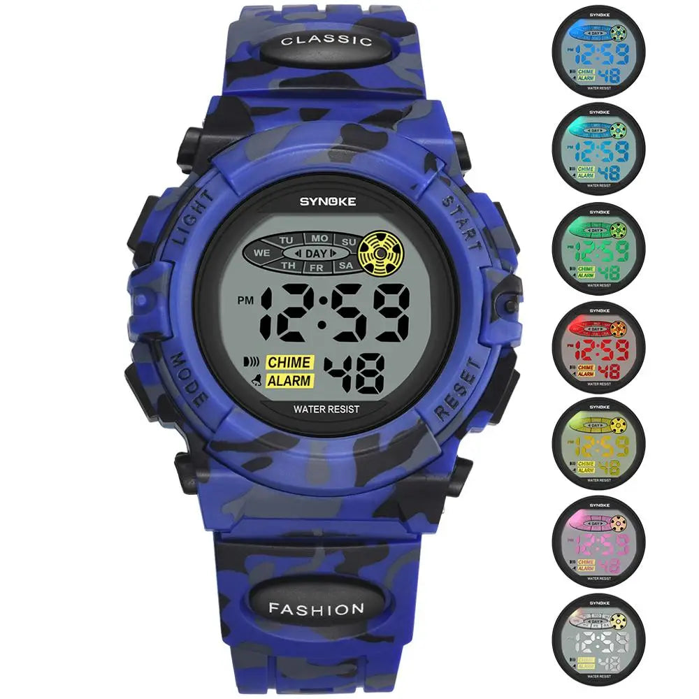 Kids Digital Sports Watch Waterproof with Stopwatch Date Alarm LED Backlight Silicone Band for Boys Girls School Outdoor Activities Time | Lonoma