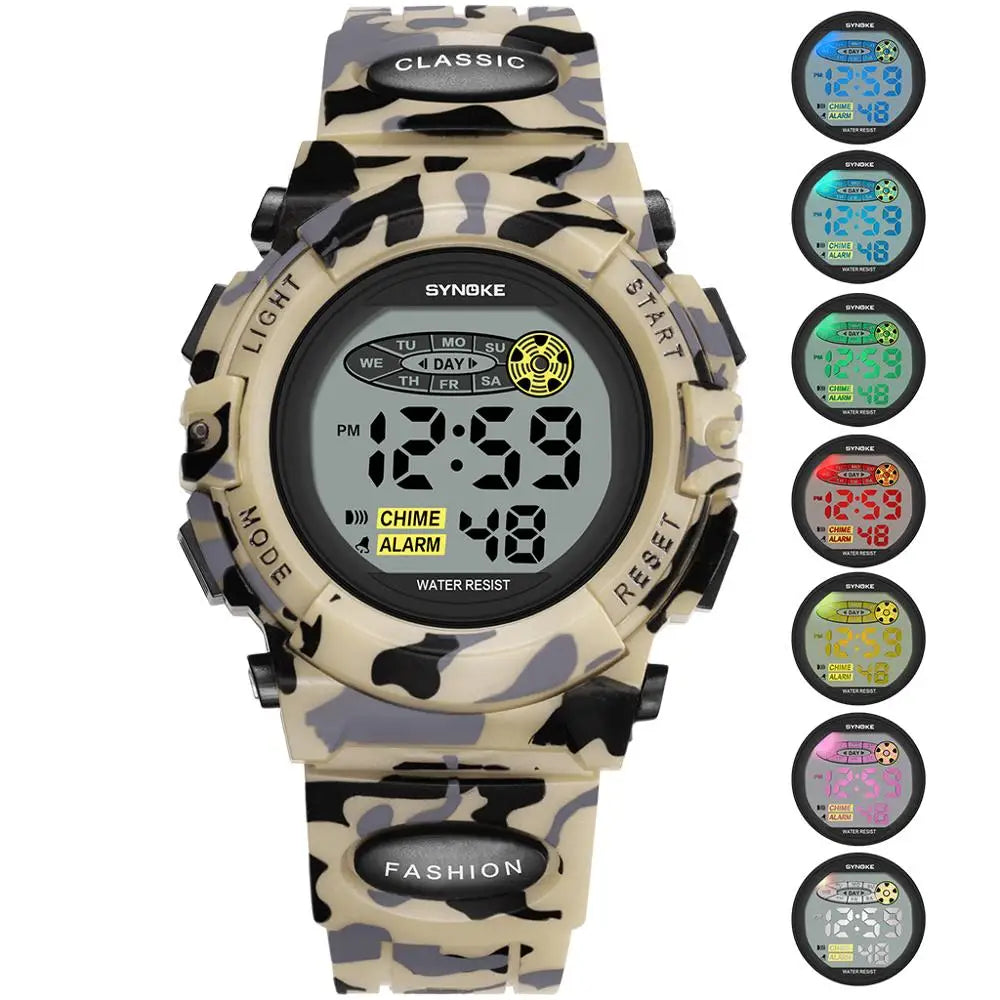 Kids Digital Sports Watch Waterproof with Stopwatch Date Alarm LED Backlight Silicone Band for Boys Girls School Outdoor Activities Time | Lonoma