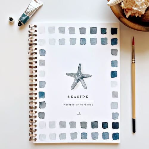 Beginner Watercolor Paint Book with Templates & Step-by-Step Lessons for Relaxing Art Projects Adults Kids Teens | Lonoma