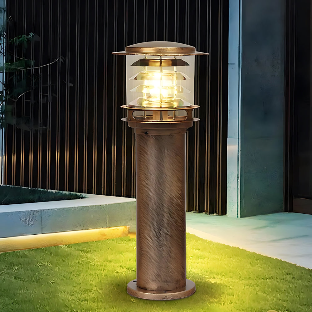 Outdoor Post Light Aluminum Pathway Bollard Lamp 24-32 inch Waterproof IP65 for Driveways Gardens Patios Villa Landscaping | Lonoma