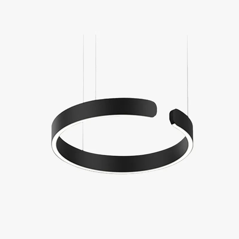Modern LED Ring Pendant Light — Dimmable Circle Hanging Ceiling Fixture for Dining Room Kitchen Island Bedroom Living Room Contemporary | Lonoma