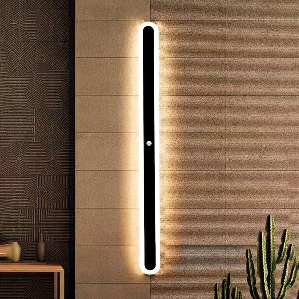 Weatherproof Linear Wall Sconce Outdoor Indoor LED Motion Sensor Dimmable Modern Hallway Garden Patio Exterior Entry | Lonoma
