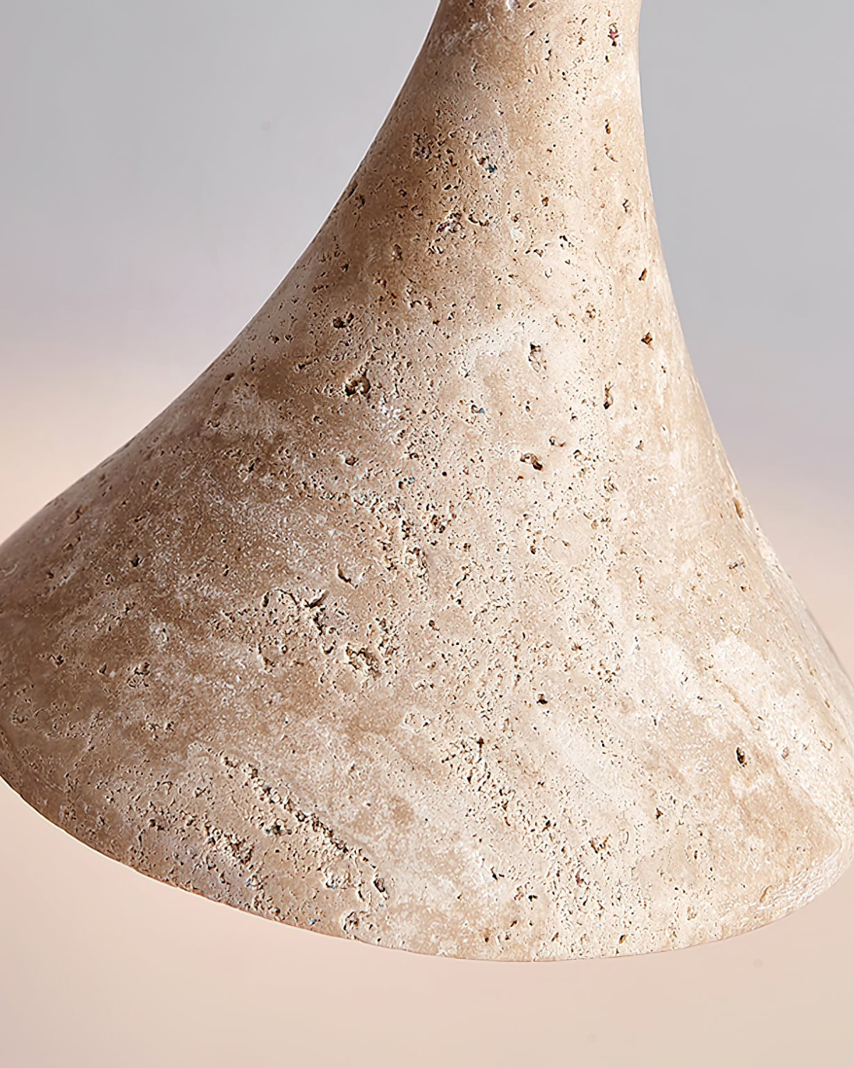 Natural Stone Pendant Light with Wood Accent – Travertine Ceiling Lamp for Dining Room, Kitchen Island, Reading Nook | Lonoma