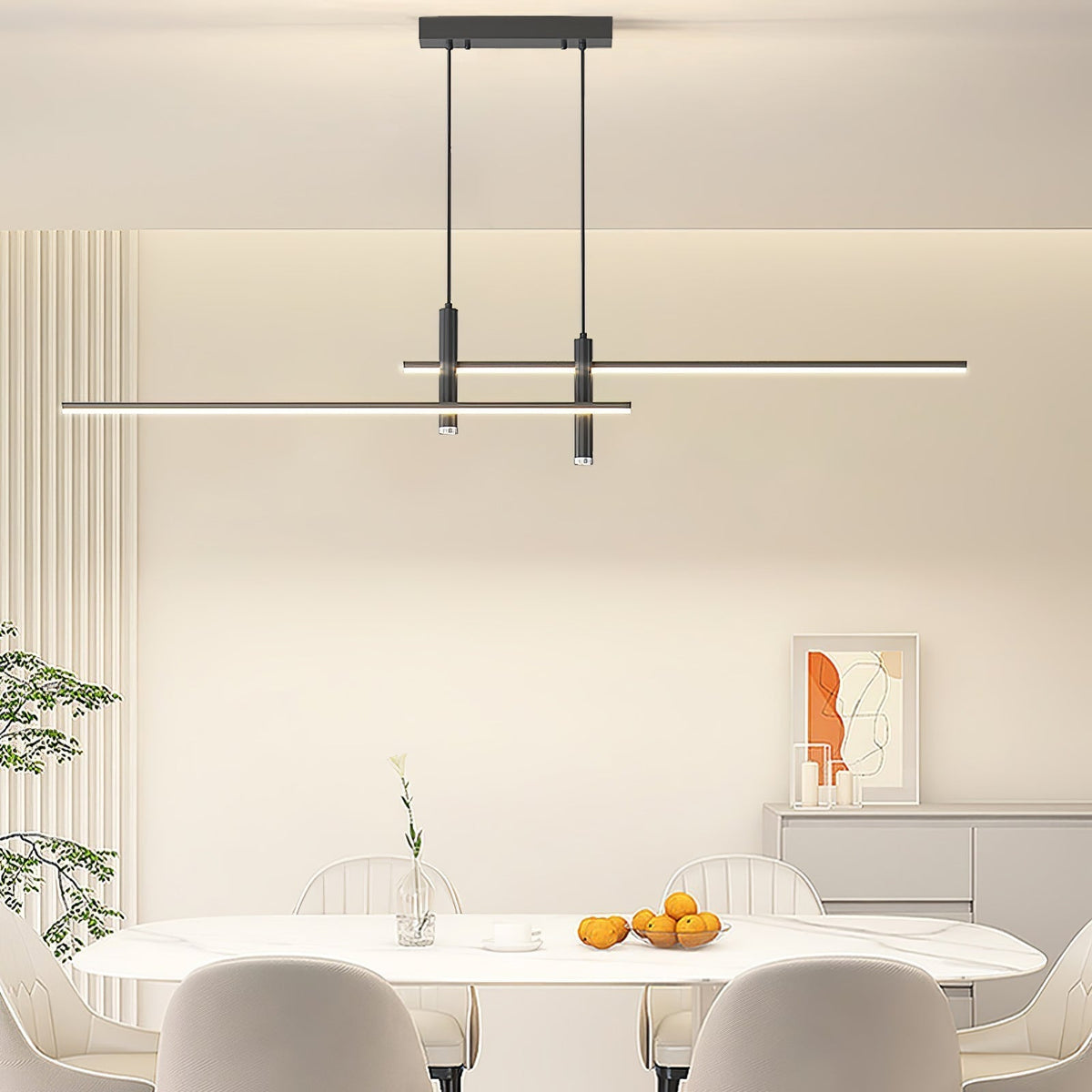 Contemporary Metal Spotlight Chandelier for Dining Tables – Adjustable Linear Design in Sleek Finishes for Kitchen Islands and Living Spaces | Lonoma