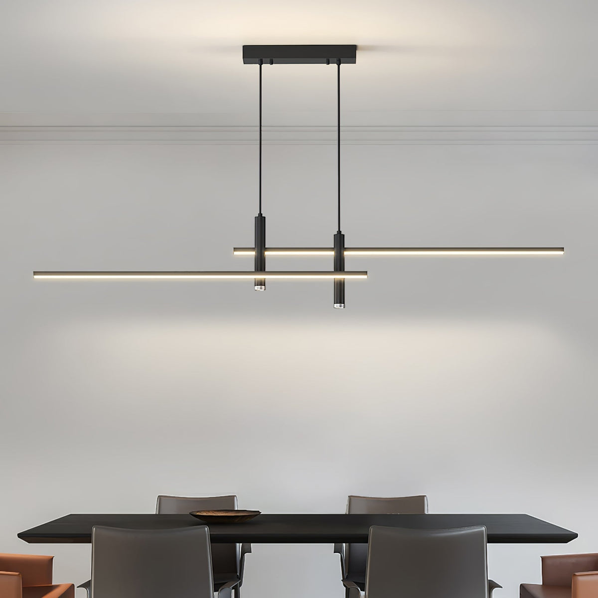 Contemporary Metal Spotlight Chandelier for Dining Tables – Adjustable Linear Design in Sleek Finishes for Kitchen Islands and Living Spaces | Lonoma